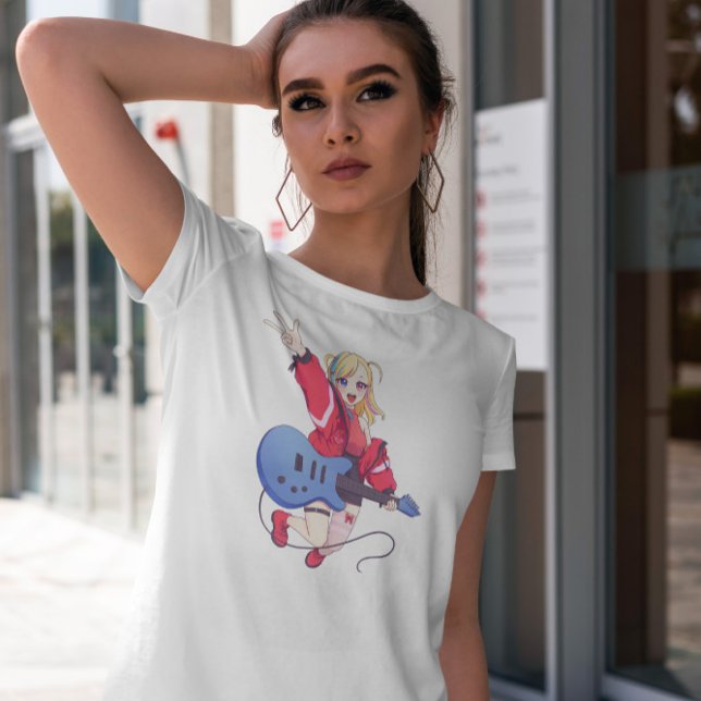 T-shirt Rockstar Anime Girl (Créateur téléchargé)