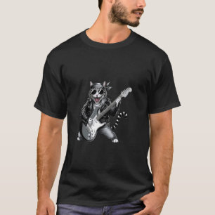 T-shirt Rockstar Chat Guitariste Bande Cool Musique Amant 
