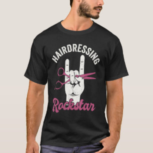 T-shirt Rockstar de la coiffure, coiffeur drôle, rétro h