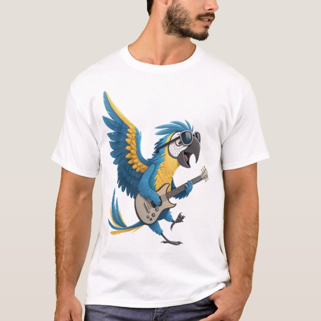 T-SHIRT ROCKSTAR MACAW (Devant)