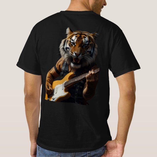 T-shirt Rockstar Tiger avec Guita électrique (Dos)