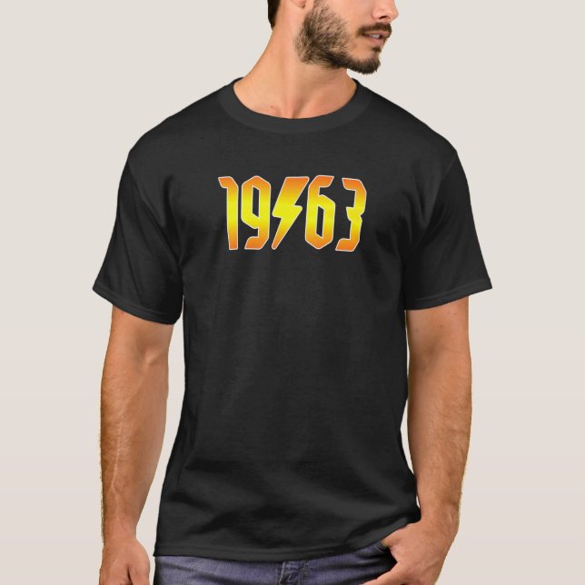 T-shirt Rockstars sont nés en 1963 Anniversaire Rock N Rol (Devant)