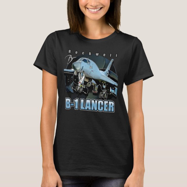 T-shirt Rockwell B1 Lancer USAF Supersonic Heavy Bomber (Devant)