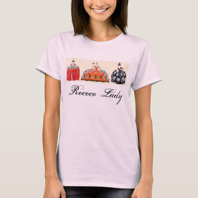 T-SHIRT ROCOCO LADY ART DÉCO MODE COSTUME DESIGN (Devant)