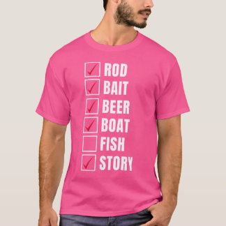 T-shirt Rod Bait Bière Bateau Poisson Histoire Pêche sur g