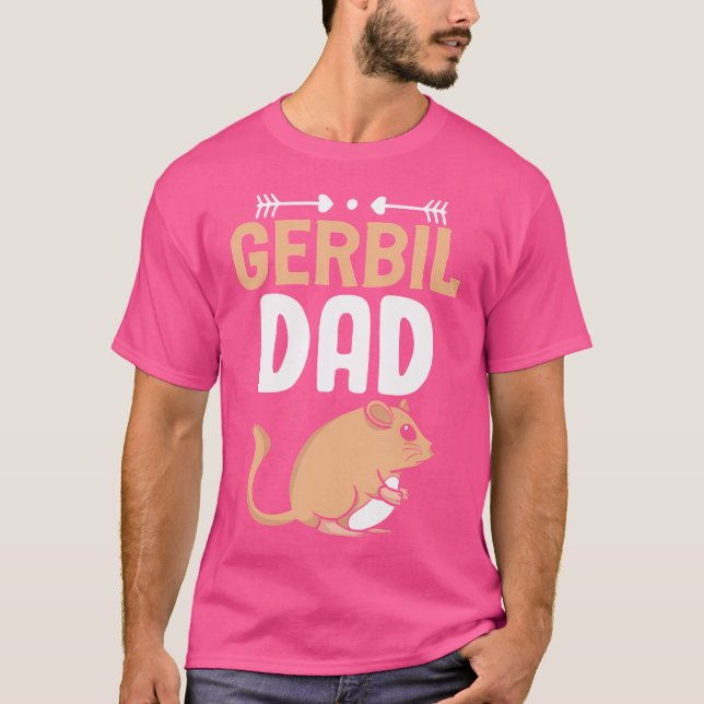 T-shirt Rodent Fête des pères Papa Gerbil Papa Maus Pet Lo (Devant)