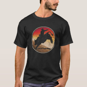 T-shirt Rodeo Bull Rider Cowboy Bull Rider Western Retro