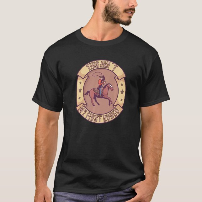 T-shirt Rodeo Bull Riding Élevage Spectacle Fermier Vache  (Devant)