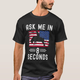T-shirt Rodeo de rodage de taureau du 4 juillet Cowboy Dra