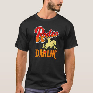 T-shirt Rodéo Distressé Cute Retro Darlin' Horse & Bull G