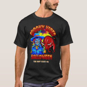 T-shirt Rodéo éffrayant Clown 2 Et Bull Halloween