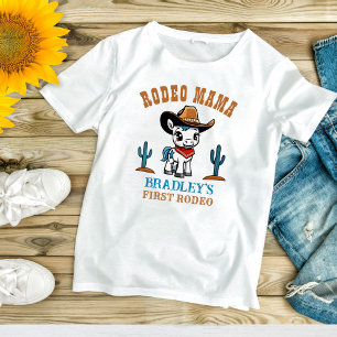 T-shirt Rodeo mama cowboy bébé cheval fête d'anniversaire