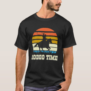 T-shirt Rodéo Temps Vintage Rodéo Temps Cowboy Horse Retro