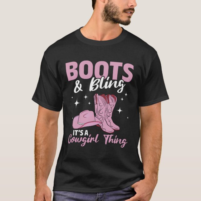 T-shirt Rodeo Western Country Southern Cow Boling (Devant)