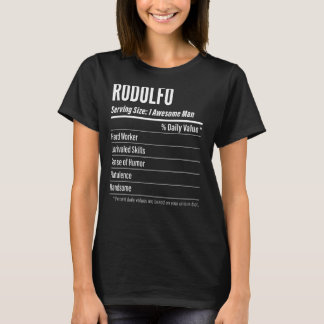 T-shirt Rodolfo Taille du service Nutrition Étiquette Calo
