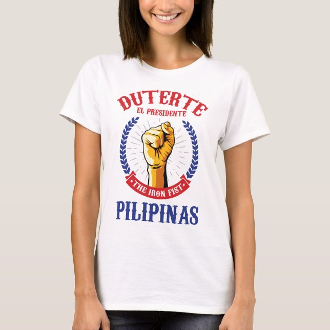 T-shirt Rodrigo Duterte pour le président des Philippines (Devant)