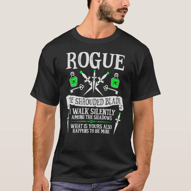 T-shirt ROGUE, LAME COULÉE - Dunes & amp; Dragons (Devant)