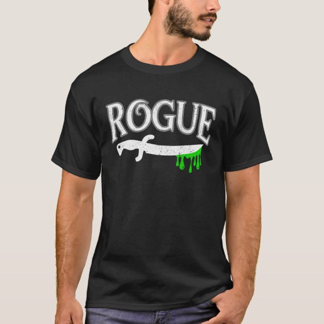 T-shirt Rogue MMO RPG Roleplaying Character Class Videogam (Devant)