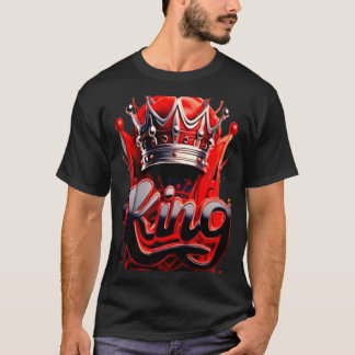 T-shirt Roi cramoisi Couronne d'argent - Édition Streetwea