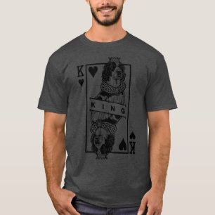 T-shirt Roi De Coeur Rouge Et Blanc Irlandais IRWS Chien