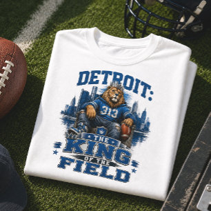 T-shirt Roi de Détroit sur le Terrain Lion Fan de Football