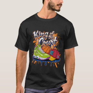T-shirt Roi de la Cour Basketball Streetwear Graphic Te