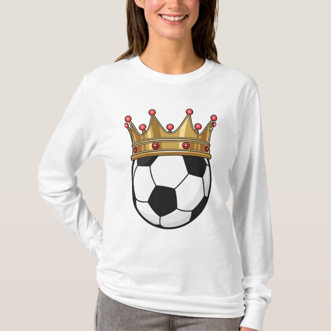 T-shirt Roi de la Couronne de football (Devant)
