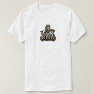 T-shirt Roi de la Famille Lion Papa et Petit Father's Day