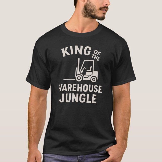 T-shirt Roi De L'Entrepôt Opérateur De Levage De Fork Jung (Devant)