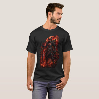 T-shirt 🔥👹 Roi Démon Infernal – Guerrier de Fantasy Somb
