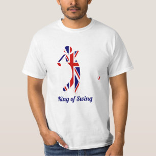 T-shirt Roi des ailes   Union Jack Flag Golf Player