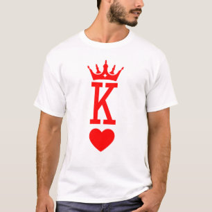 T-shirt Roi des Coeurs Costume d'Halloween Queen Couple