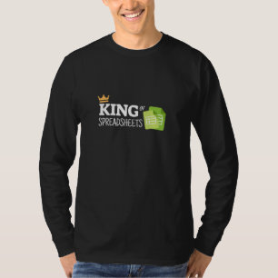 T-shirt roi des feuilles de calcul