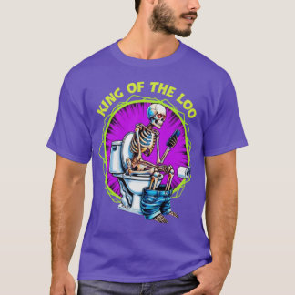T-shirt ROI DES TOILETTES – Squelette drôle sur toilette g