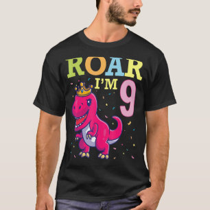 T-shirt Roi Dinosaure Danser Joyeux Ma Voie d'anniversaire