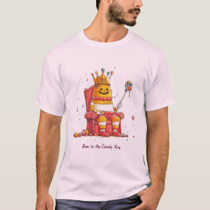 T-shirt Roi du Bonbon en Trône, Design Humour Halloween
