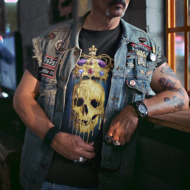 T-shirt Roi du crâne doré fondu (Créateur téléchargé)