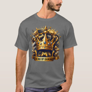 T-shirt Roi du design de couronne de trône royal de jeu