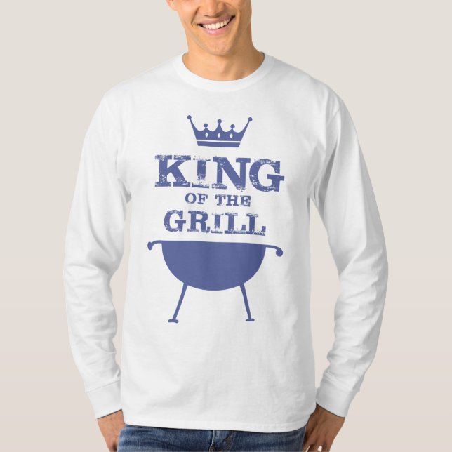 T-shirt Roi Du Grill, Bleu (Devant)