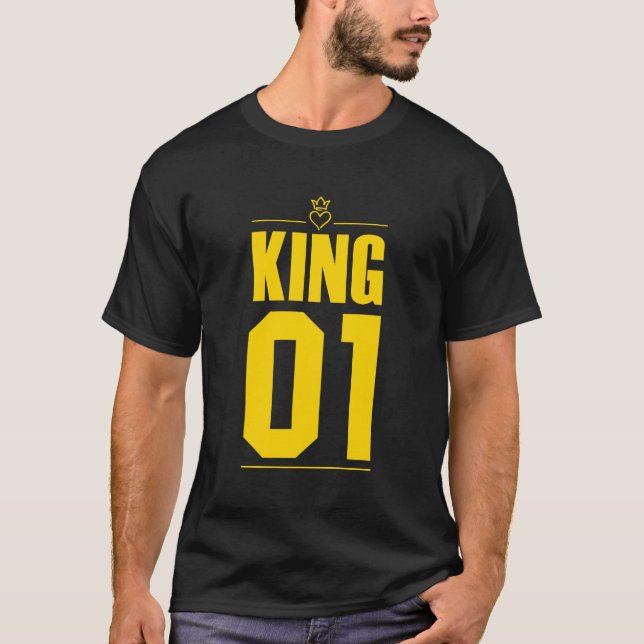 T-shirt Roi et reine jaune 01 (Devant)