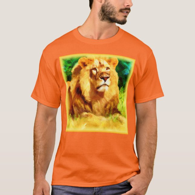 T-shirt Roi Lion Dans La Forêt. Commandez dès maintenant  (Devant)