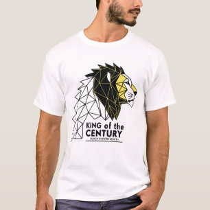T-shirt Roi Lion Géométrique du Siècle Histoire Noire M