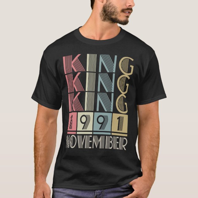 T-shirt Roi né en novembre 1991 (Devant)