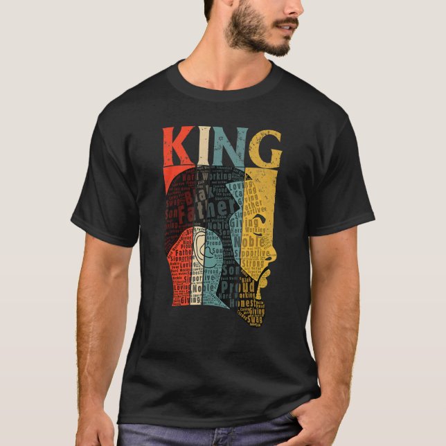 T-shirt Roi Noir fort Afro-Américain Naturel Afro 1 (Devant)