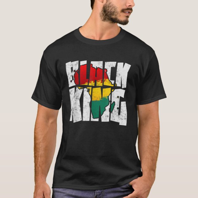 T-shirt Roi noir pour les garçons Mois de l'histoire des n (Devant)