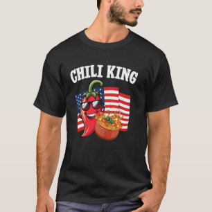 T-shirt Roi pimenté chili drapeau USA humour cuisine passi
