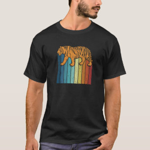 T-shirt Roi Rétro des Grands Félins Tigre Chat Sauvage Tig
