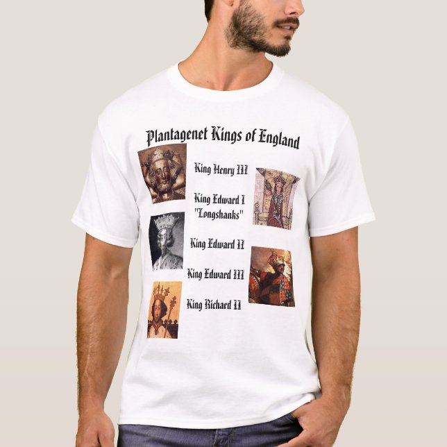 T-shirt Rois d'Angleterre de Plantagenet (Devant)