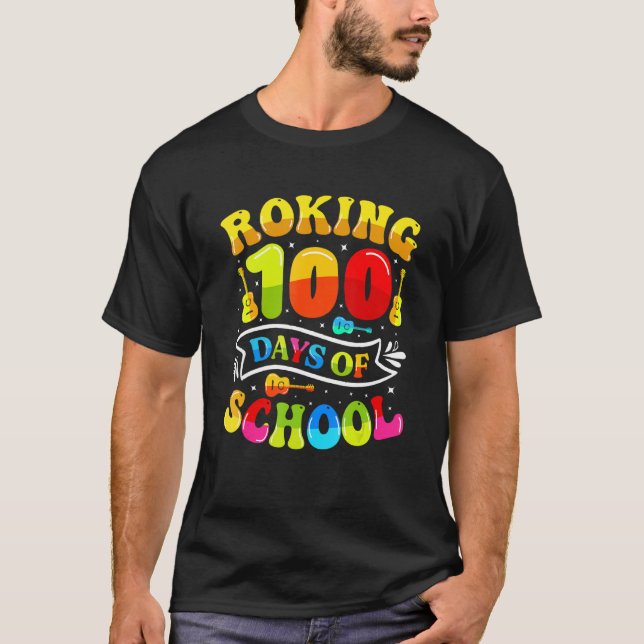 T-shirt Roking 100 Jours D'École Drôle 100 Jours D'École (Devant)