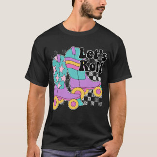 T-shirt Roll Cowgirl Western Roller Skater Vintage